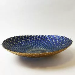 Dunelm Deco Charm Teal Glass Platter -Cheap clocks Store 1000091460 alt03