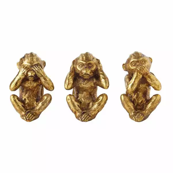 Dunelm See No Evil Resin Monkey Ornament 4 Dunelm See No Evil Resin Monkey Ornament - Image 2