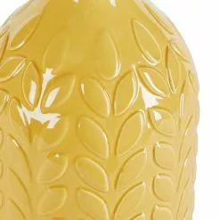 Dunelm Ochre Leaf Effect Ceramic Vase -Cheap clocks Store 1000138776 alt01