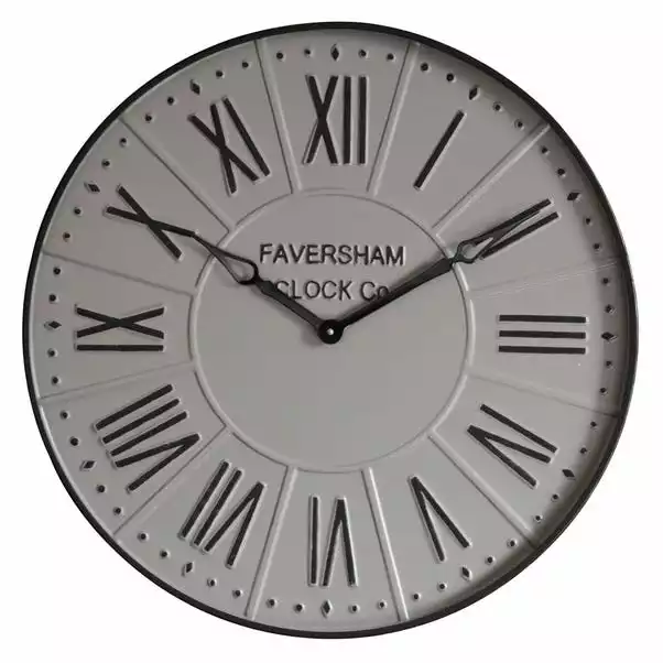 Cedar & Sage Harper Clock Mirage Grey 60cm 5 Cedar & Sage Harper Clock Mirage Grey 60cm - Image 3