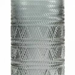 Dunelm Geo Embossed Glass Cylinder Vase -Cheap clocks Store 1000157410 alt01