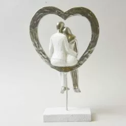 Dunelm Couple In Heart Sculpture -Cheap clocks Store 1000158218 alt02