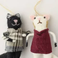 Dunelm Felt Felix Cat Hanging Decoration -Cheap clocks Store 1000169557 alt02