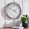 Dunelm Barometer 41cm Wall Clock Silver -Cheap clocks Store 30614314