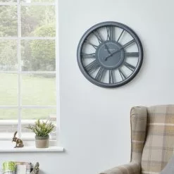 Dunelm Churchgate 51cm Numeral Wall Clock Grey