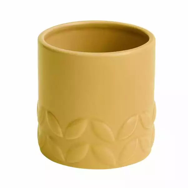 Dunelm Small Ochre Leaf Plant Pot 3 Dunelm Small Ochre Leaf Plant Pot