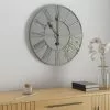 Dunelm Silver Distressed Mirrored 57cm Clock