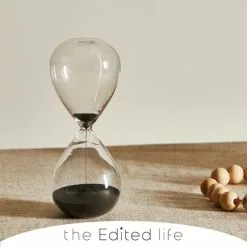 The Edited Life Black 15 Minute Sand Timer