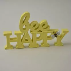 Dunelm Bee Happy Word Block