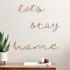 Dunelm Let's Stay Home Wire Wall Art -Cheap clocks Store 30727141