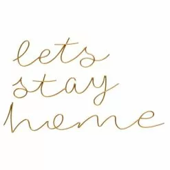 Dunelm Let's Stay Home Wire Wall Art -Cheap clocks Store 30727141 alt02