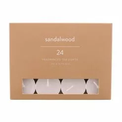 Dunelm Pack Of 24 Sandalwood Tealights -Cheap clocks Store 30731515 alt02