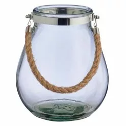 Dunelm Glass Candle Lantern With Rope -Cheap clocks Store 30732437 alt02