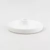 Dunelm 3cm Satin White Ceramic Candle Holder