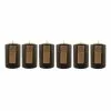 Dunelm Pack Of 6 Black Pillar Candles -Cheap clocks Store 30734471