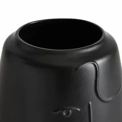 Dunelm Curves Face Vase Black 19cm -Cheap clocks Store 30749221 alt02