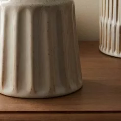 Dunelm Concave Vase Cream 17cm -Cheap clocks Store 30749618 alt02
