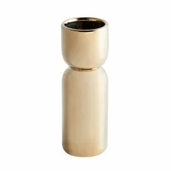 Dunelm Ceramic Curves Vase Gold 23cm -Cheap clocks Store 30751220 alt02