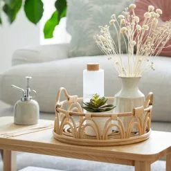 Dunelm Scalloped Bent Cane Tray 30cm -Cheap clocks Store 30753420 alt09