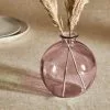 Dunelm Recycled Glass Vase Pink 18cm -Cheap clocks Store 30755578