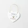 Dunelm Dont Worry Bee Happy Ceramic Plaque -Cheap clocks Store 30757031