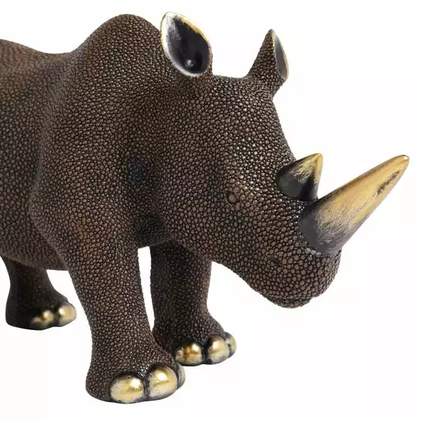 Dunelm Luxe Traveller Rhino Sculpture 36CM 6 Dunelm Luxe Traveller Rhino Sculpture 36CM - Image 4