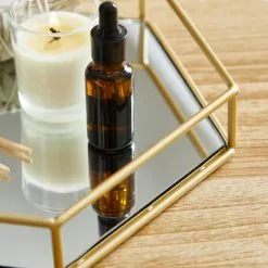 Dunelm Hexagonal Gold Tray -Cheap clocks Store 30769123 alt01