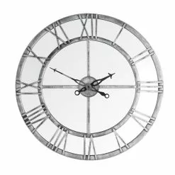 Dunelm Distressed Mirrored 57cm Clock Silver -Cheap clocks Store 30769194 alt02