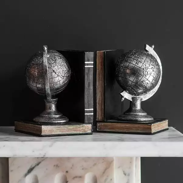Cedar & Sage Broomfield Pair Of Globe Bookends 3 Cedar & Sage Broomfield Pair Of Globe Bookends