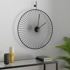 Dunelm Black Jaula Spindle Clock 60cm