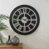 Dunelm Wooden Clock Black Silver 60cm 2 Dunelm Wooden Clock Black Silver 60cm -Cheap clocks Store 30792011