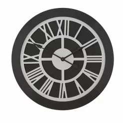 Dunelm Wooden Clock Black Silver 60cm -Cheap clocks Store 30792011 alt02