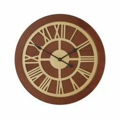 Dunelm Wooden Clock Walnut Gold 60cm -Cheap clocks Store 30792012 alt02