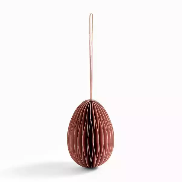 Dunelm Pink Paper Honeycomb Easter Egg Hanging Decoration 4 Dunelm Pink Paper Honeycomb Easter Egg Hanging Decoration - Image 2