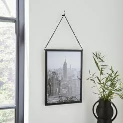 Dunelm Black Hanging Chain Photo Frame A4
