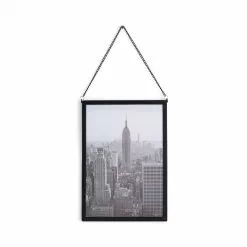 Dunelm Black Hanging Chain Photo Frame A4 -Cheap clocks Store 30795074 alt02