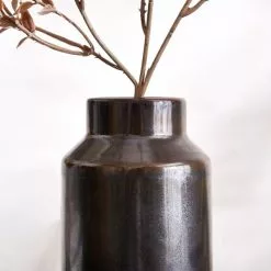 Dunelm Ceramic Vase 17cm Black -Cheap clocks Store 30796390 alt01