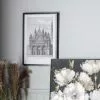 Cedar & Sage Vintage Cathedral Illustration Framed Art -Cheap clocks Store 30797823 alt01