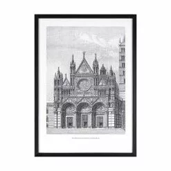 Cedar & Sage Vintage Cathedral Illustration Framed Art -Cheap clocks Store 30797823 alt02