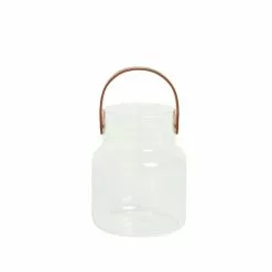 Dunelm Faux Leather Handled Lantern 16.5cm -Cheap clocks Store 30797988 alt02
