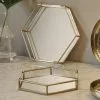 Pacific Lifestyle Set Of 2 Metal & Mirrored Gold Trays -Cheap clocks Store 30803397