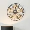 Pacific Lifestyle Antique Brass & Black Fan Design Wall Clock 46cm -Cheap clocks Store 30803492