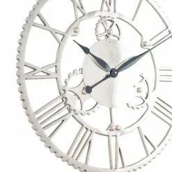 Pacific Lifestyle Shiny Nickel Cog Design Wall Clock 61cm -Cheap clocks Store 30803493 alt03