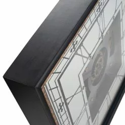 Pacific Lifestyle Antique Gold Wood & Mirror Square Working Cog Wall Clock 60cm -Cheap clocks Store 30803497 alt04