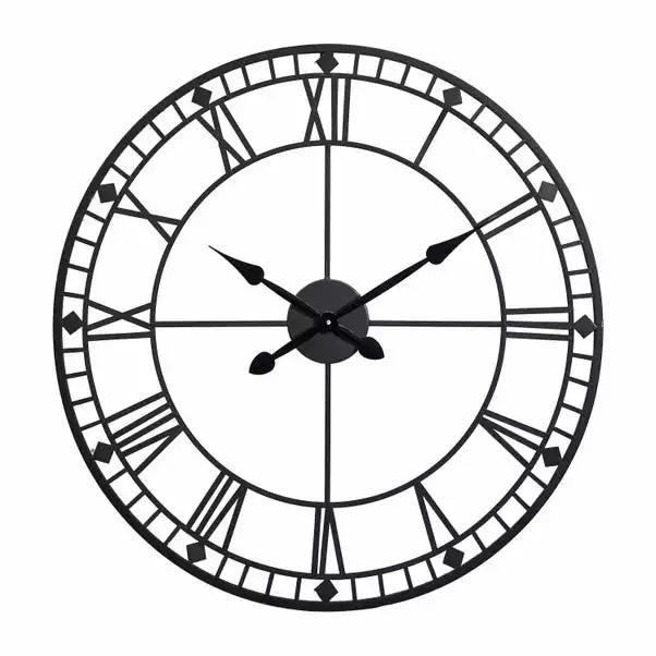 Pacific Lifestyle Black Metal Skeleton Wall Clock 80cm 4 Pacific Lifestyle Black Metal Skeleton Wall Clock 80cm - Image 2