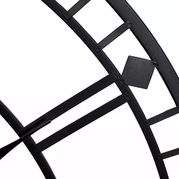 Pacific Lifestyle Black Metal Skeleton Wall Clock 80cm 5 Pacific Lifestyle Black Metal Skeleton Wall Clock 80cm - Image 3