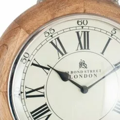 Pacific Lifestyle Nickel & Mango Wood Stopwatch Wall Clock -Cheap clocks Store 30804317 alt03