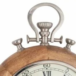 Pacific Lifestyle Nickel & Mango Wood Stopwatch Wall Clock -Cheap clocks Store 30804317 alt04