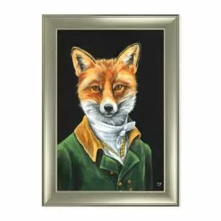 Dunelm Dapper Fox Framed Print -Cheap clocks Store 30808364 alt01