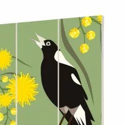 The Art Group Magpies Wooden Wall Art -Cheap clocks Store 30808896 alt02